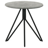 Hadi 2-piece Round SmartTop Coffee and End Table Set Cement - Tampa Furniture Outlet