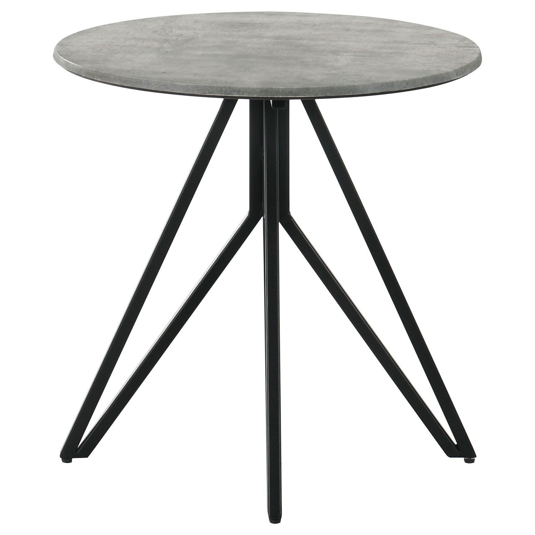 Hadi 2-piece Round SmartTop Coffee and End Table Set Cement - Tampa Furniture Outlet