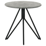 Hadi 3-piece Round SmartTop Coffee and End Table Set Cement - Tampa Furniture Outlet