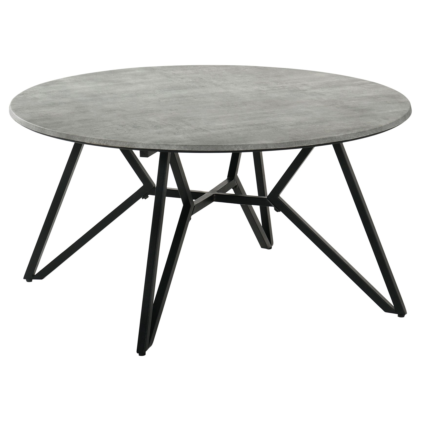 Hadi 3-piece Round SmartTop Coffee and End Table Set Cement - Tampa Furniture Outlet