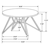 Hadi 3-piece Round SmartTop Coffee and End Table Set Cement - Tampa Furniture Outlet