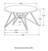 Hadi Round SmartTop Coffee Table Cement and Gunmetal - Tampa Furniture Outlet