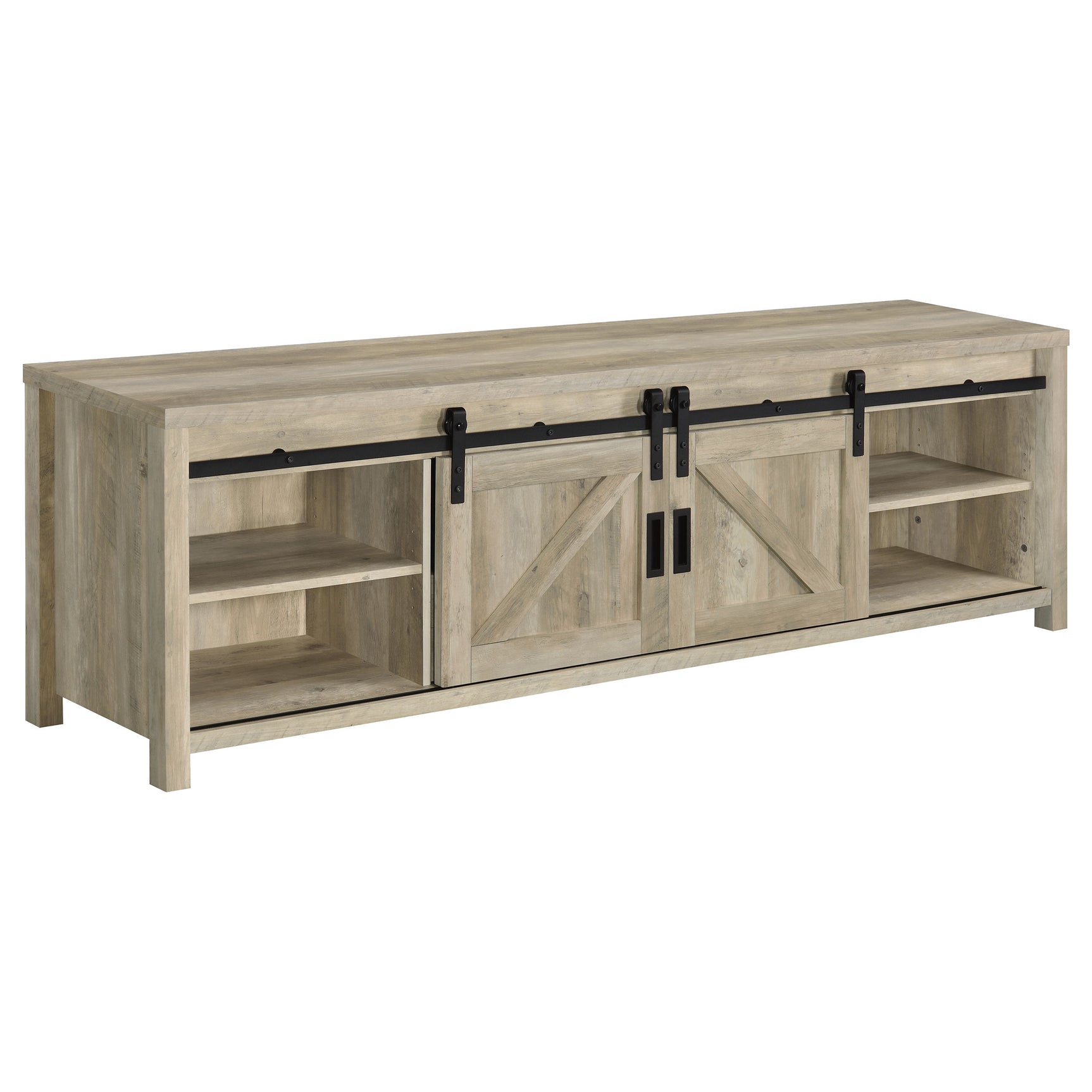 Madra 2-door Engineered Wood 79-inch TV Stand Distressed Pine - Tampa Furniture Outlet