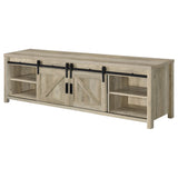 Madra 2-door Engineered Wood 79-inch TV Stand Distressed Pine - Tampa Furniture Outlet
