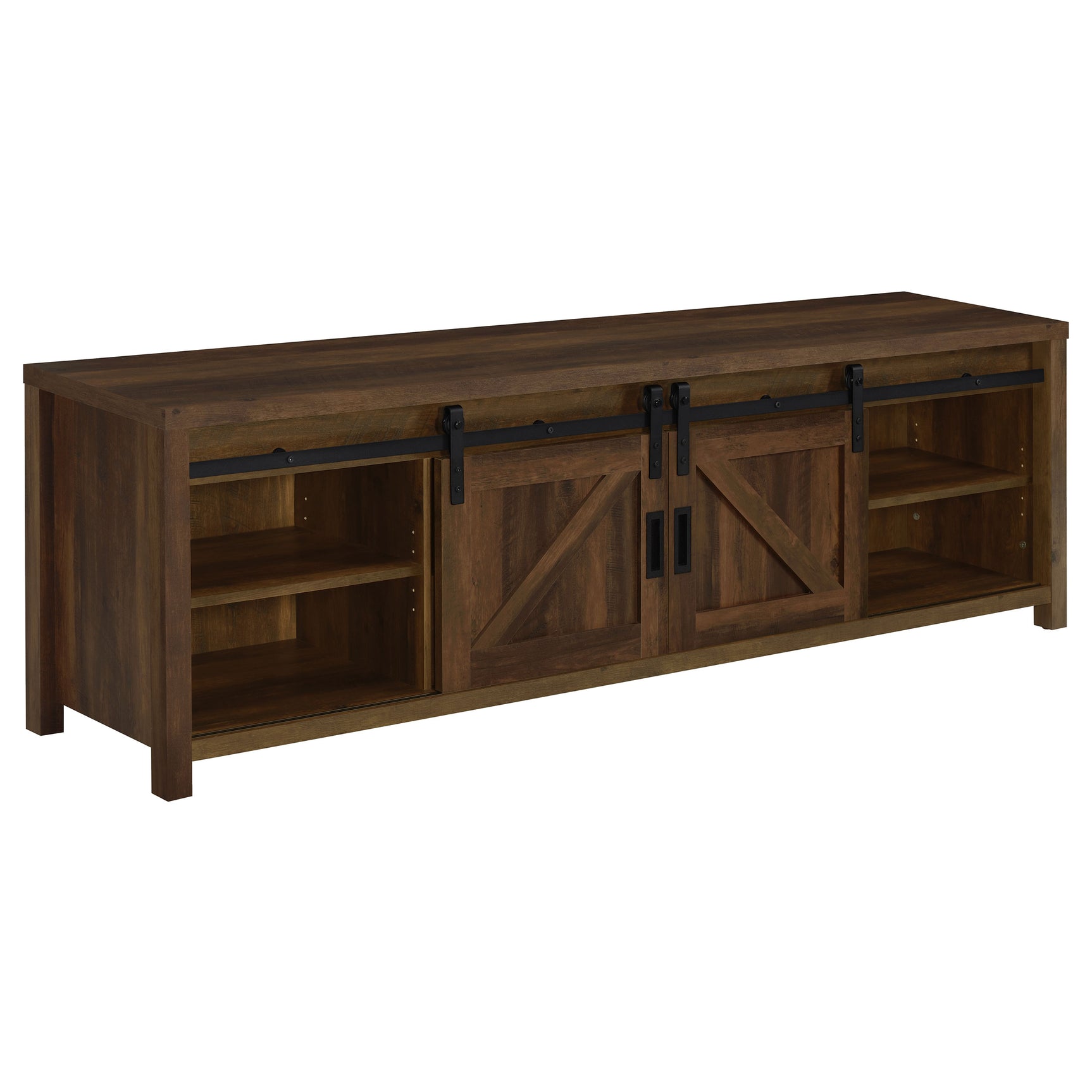 Madra 2-door Engineered Wood 79-inch TV Stand Dark Pine - Tampa Furniture Outlet