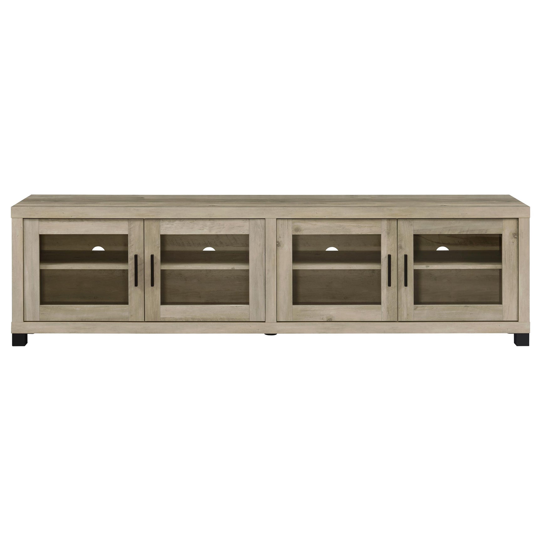 Sachin 3-piece 79-inch TV Entertainment Center Antique Pine - Tampa Furniture Outlet