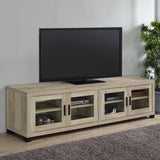 Sachin 4-door Engineered Wood 79-inch TV Stand Distressed Pine - Tampa Furniture Outlet