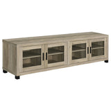 Tampa Furniture Outlet - Coaster - Sachin 4-door Engineered Wood 79-inch TV Stand Distressed Pine - 736283