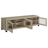 Sachin 4-door Engineered Wood 79-inch TV Stand Distressed Pine - Tampa Furniture Outlet