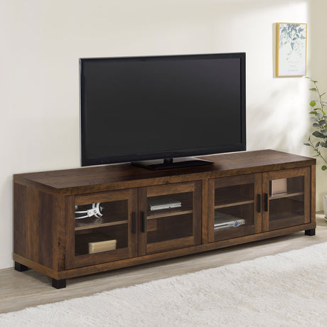 Sachin 4-door Engineered Wood 79-inch TV Stand Dark Pine - Tampa Furniture Outlet