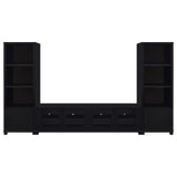 Jupiter 3-piece Entertainment Center 79-inch TV Stand Black - Tampa Furniture Outlet