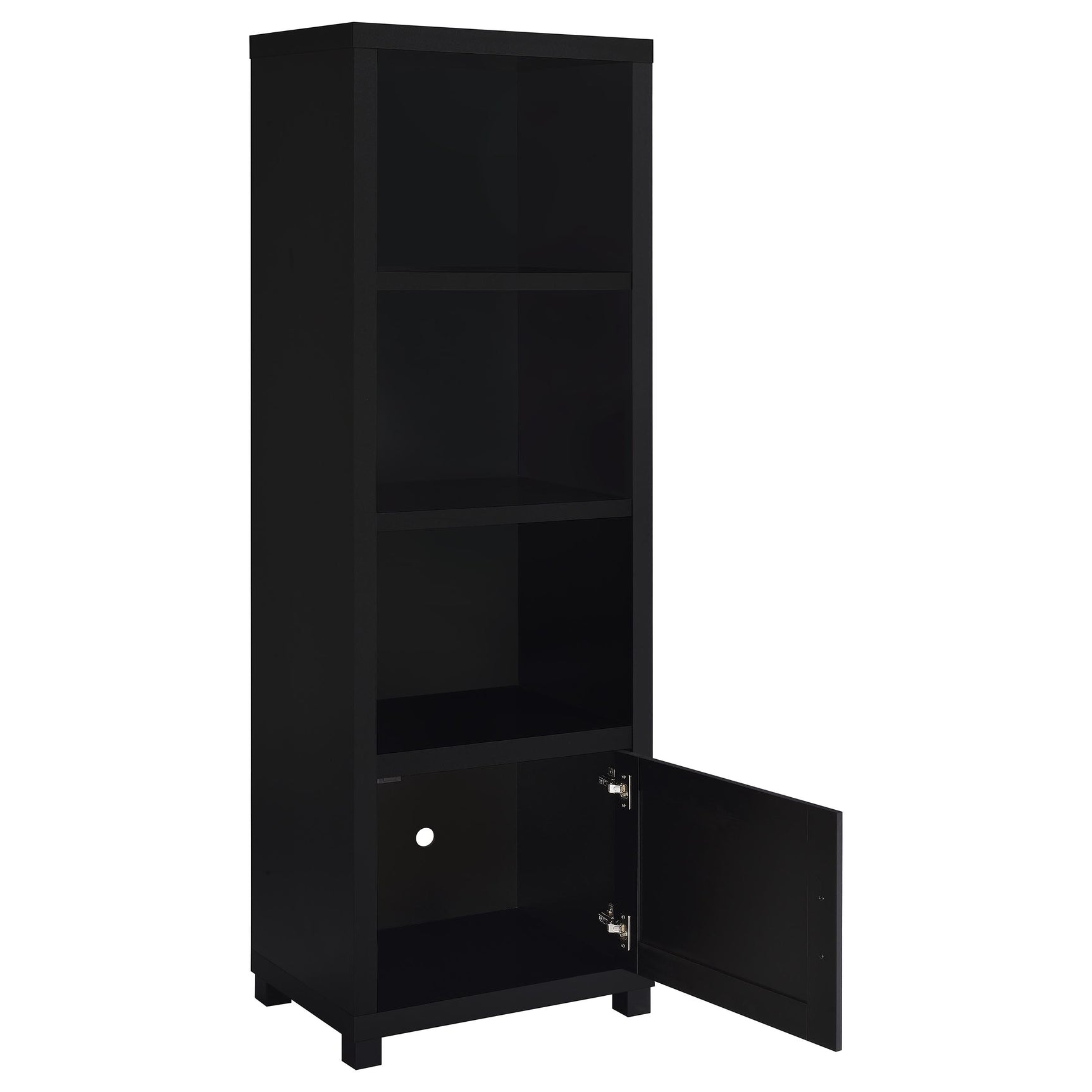 Jupiter 3-piece Entertainment Center 79-inch TV Stand Black - Tampa Furniture Outlet