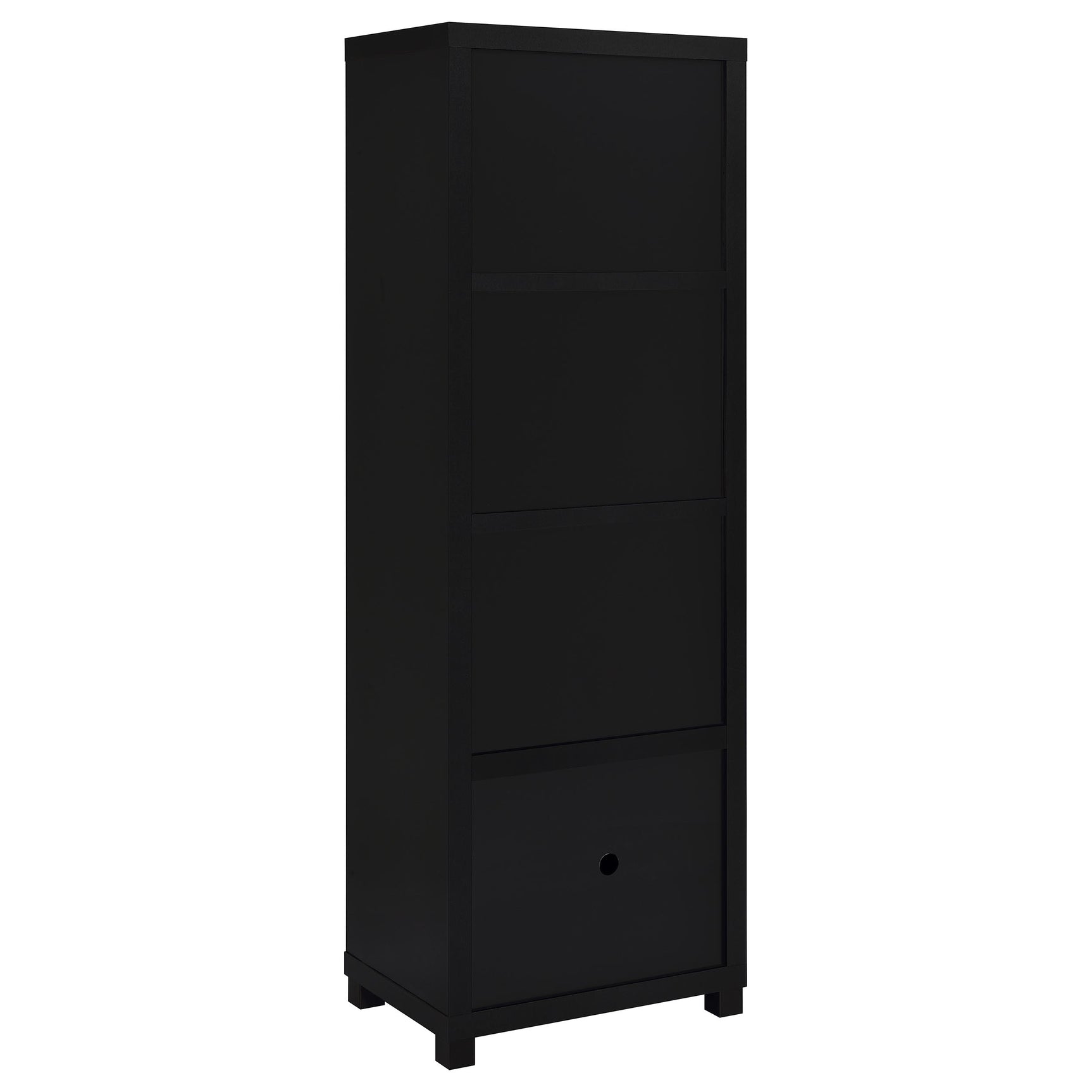 Jupiter 3-piece Entertainment Center 79-inch TV Stand Black - Tampa Furniture Outlet