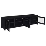 Jupiter 3-piece Entertainment Center 79-inch TV Stand Black - Tampa Furniture Outlet
