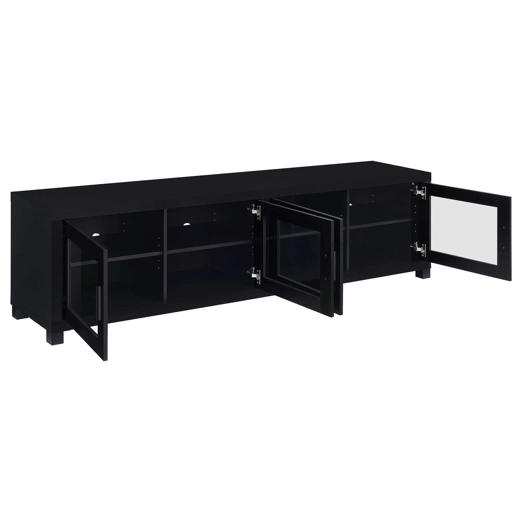 Jupiter 3-piece Entertainment Center 79-inch TV Stand Black - Tampa Furniture Outlet