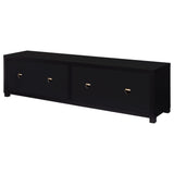 Jupiter 3-piece Entertainment Center 79-inch TV Stand Black - Tampa Furniture Outlet