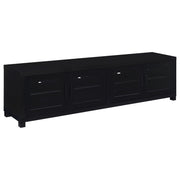 Tampa Furniture Outlet - Coaster - Jupiter 4-door Engineered Wood 79-inch TV Stand Black - 736303