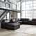 Tampa Furniture Outlet - Ashley Furniture - ModMax II Sectional - RAF 8-Piece Sectional with Chaise and Audio Consoles / Black - 74305S47