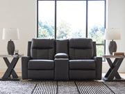 Tampa Furniture Outlet - Ashley Furniture - Mackmenville Living Room - DBL Rec Loveseat w/Console - 7471394