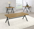 Tampa Furniture Outlet - Coaster - Colmar 3-piece Engineered Wood Coffee Table Set Golden Oak - 753424