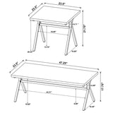 Colmar 3-piece Engineered Wood Coffee Table Set Golden Oak - Tampa Furniture Outlet