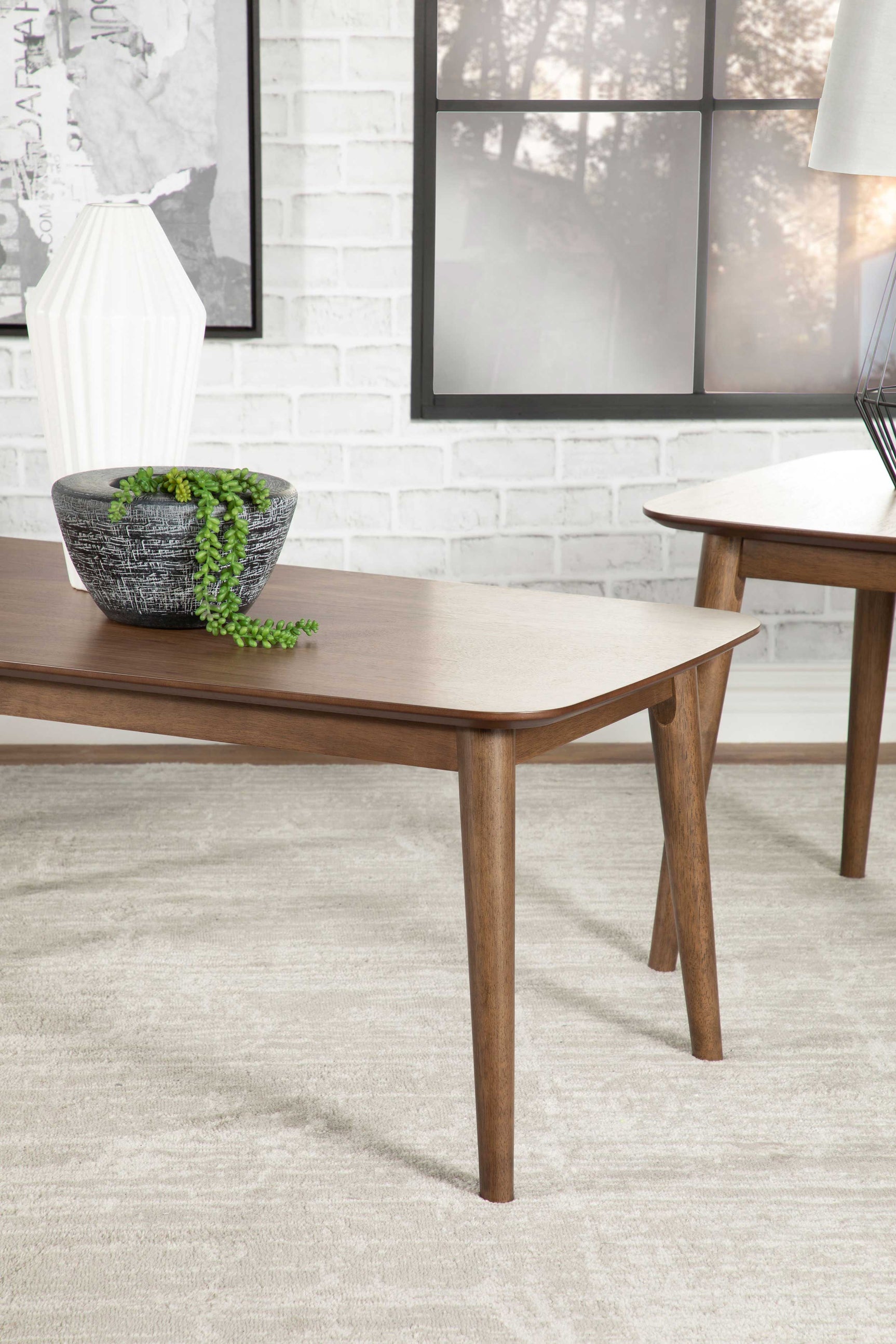 Radley 3-piece Rectangular Coffee Table Set Natural Walnut - Tampa Furniture Outlet