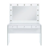 Jacey - Complete Vanity With Lightbulbs - Glossy White - Tampa Furniture Outlet