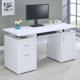 Tracy 55-inch 2-drawer Office Computer Desk White - Tampa Furniture Outlet