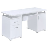 Tampa Furniture Outlet - Coaster - Tracy 55-inch 2-drawer Office Computer Desk White - 800108