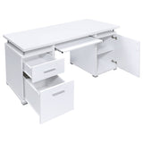 Tracy 55-inch 2-drawer Office Computer Desk White - Tampa Furniture Outlet