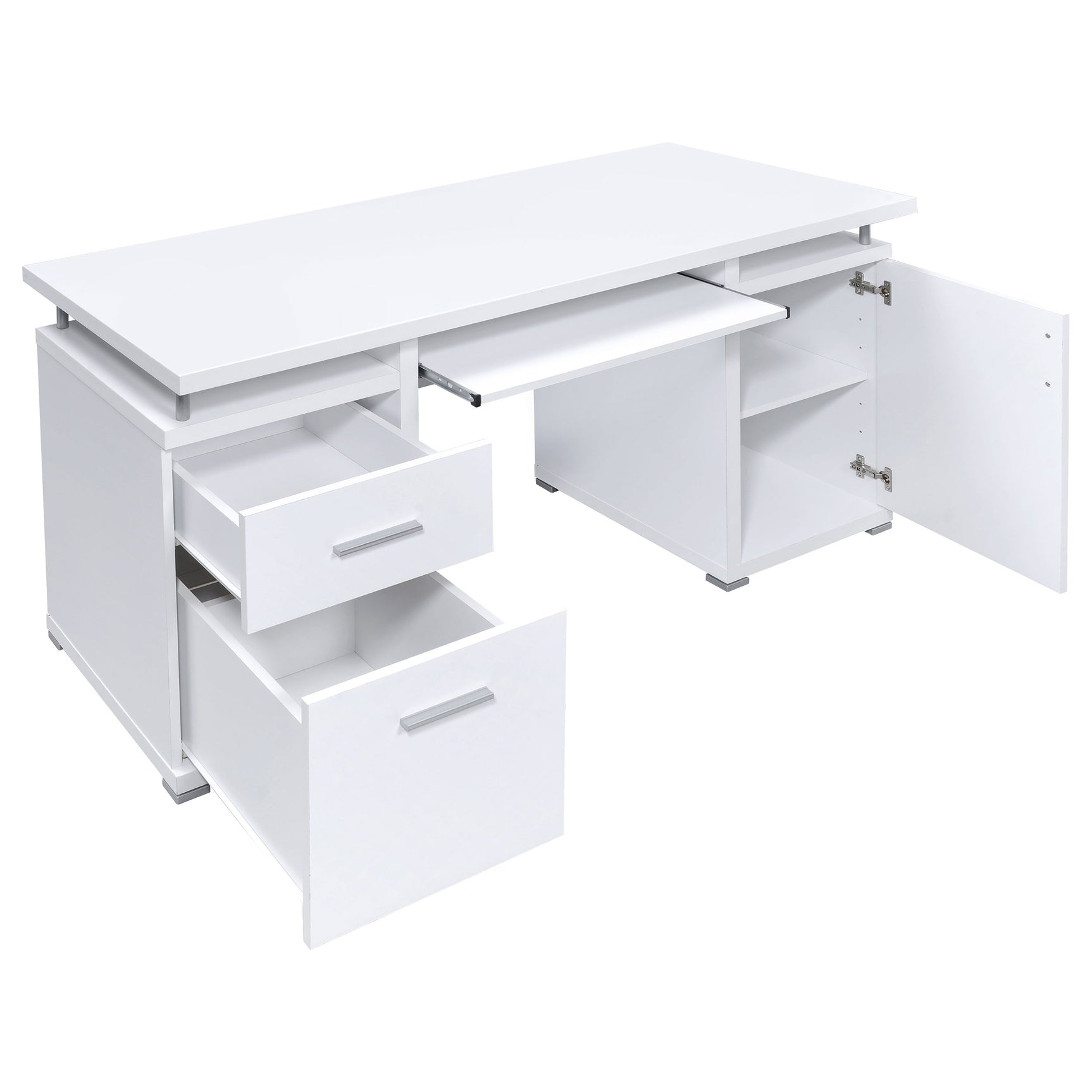Tracy 55-inch 2-drawer Office Computer Desk White - Tampa Furniture Outlet