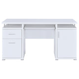 Tracy 55-inch 2-drawer Office Computer Desk White - Tampa Furniture Outlet