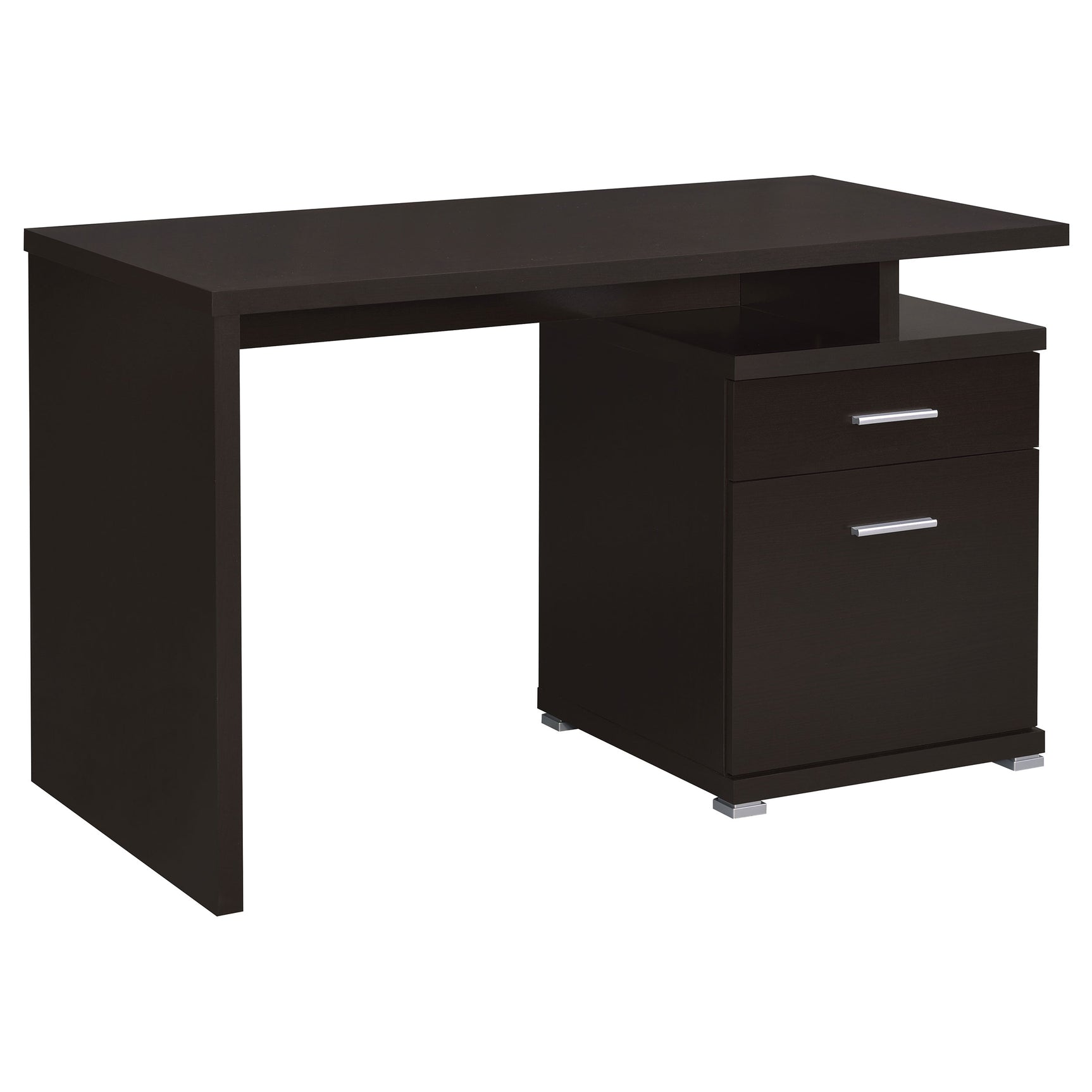 Irving 47-inch 2-drawer Office Computer Desk Cappuccino - Tampa Furniture Outlet