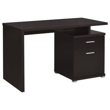 Irving 47-inch 2-drawer Office Computer Desk Cappuccino - Tampa Furniture Outlet