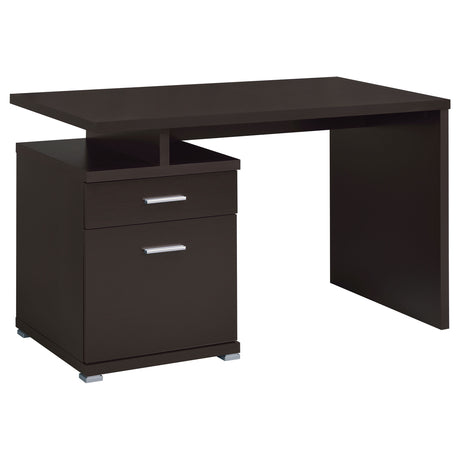 Tampa Furniture Outlet - Coaster - Irving 47-inch 2-drawer Office Computer Desk Cappuccino - 800109