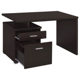 Irving 47-inch 2-drawer Office Computer Desk Cappuccino - Tampa Furniture Outlet