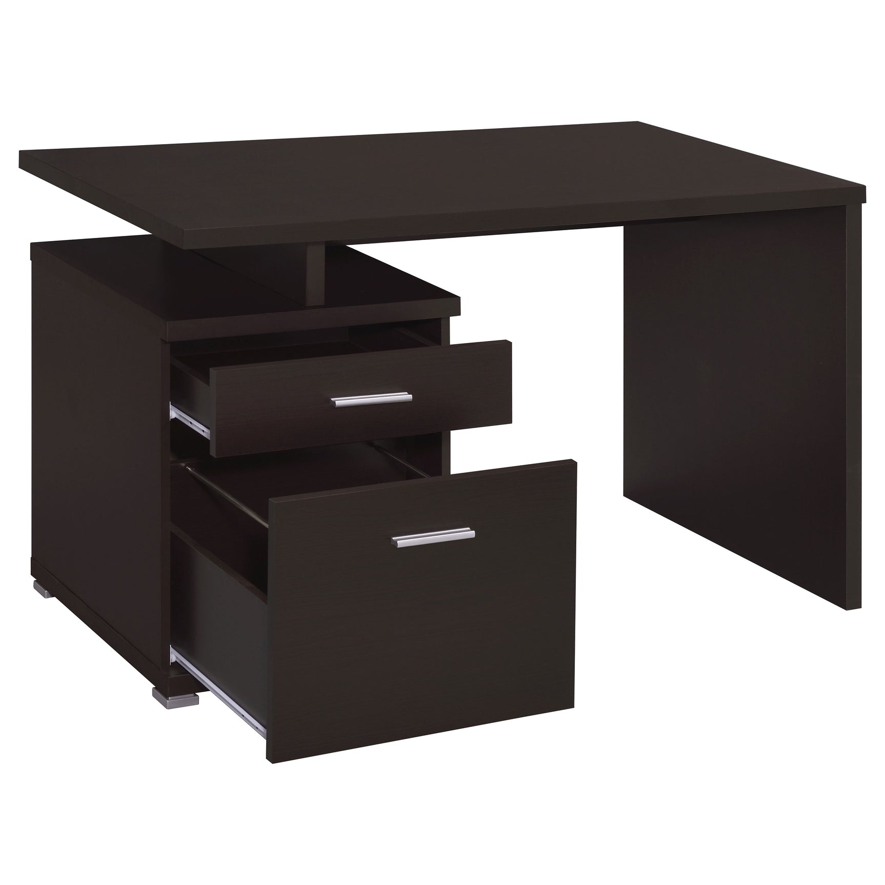 Irving 47-inch 2-drawer Office Computer Desk Cappuccino - Tampa Furniture Outlet