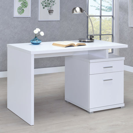 Irving 47-inch 2-drawer Office Computer Desk White - Tampa Furniture Outlet