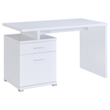 Tampa Furniture Outlet - Coaster - Irving 47-inch 2-drawer Office Computer Desk White - 800110