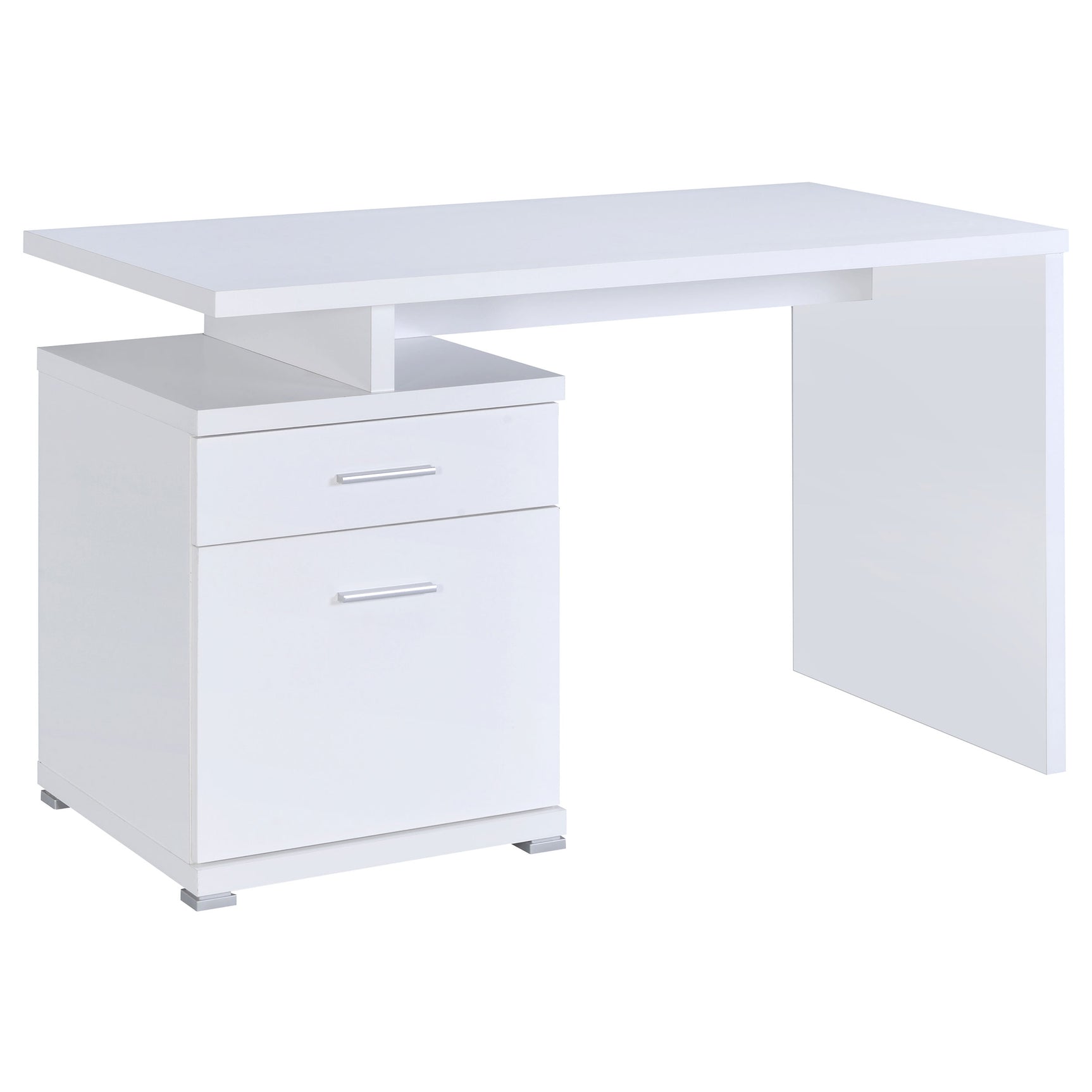 Tampa Furniture Outlet - Coaster - Irving 47-inch 2-drawer Office Computer Desk White - 800110
