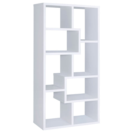 Tampa Furniture Outlet - Coaster - Theo 71-inch 6-shelf Bookshelf White - 800136