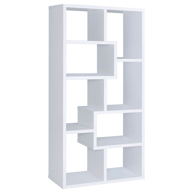 Tampa Furniture Outlet - Coaster - Theo 71-inch 6-shelf Bookshelf White - 800136