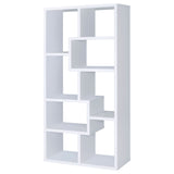 Theo 71-inch 6-shelf Bookshelf White - Tampa Furniture Outlet