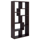 Theo 71-inch 6-shelf Bookshelf Cappuccino - Tampa Furniture Outlet