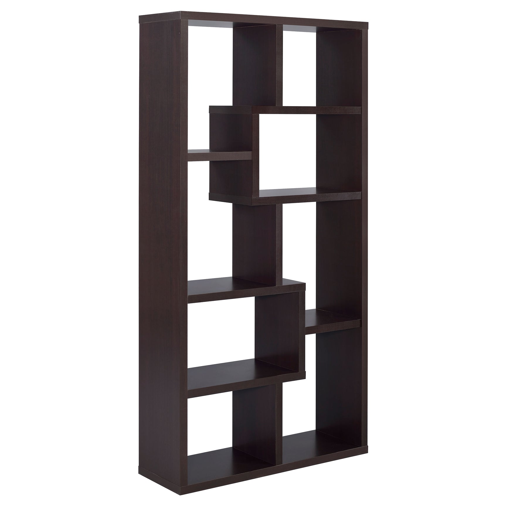 Theo 71-inch 6-shelf Bookshelf Cappuccino - Tampa Furniture Outlet