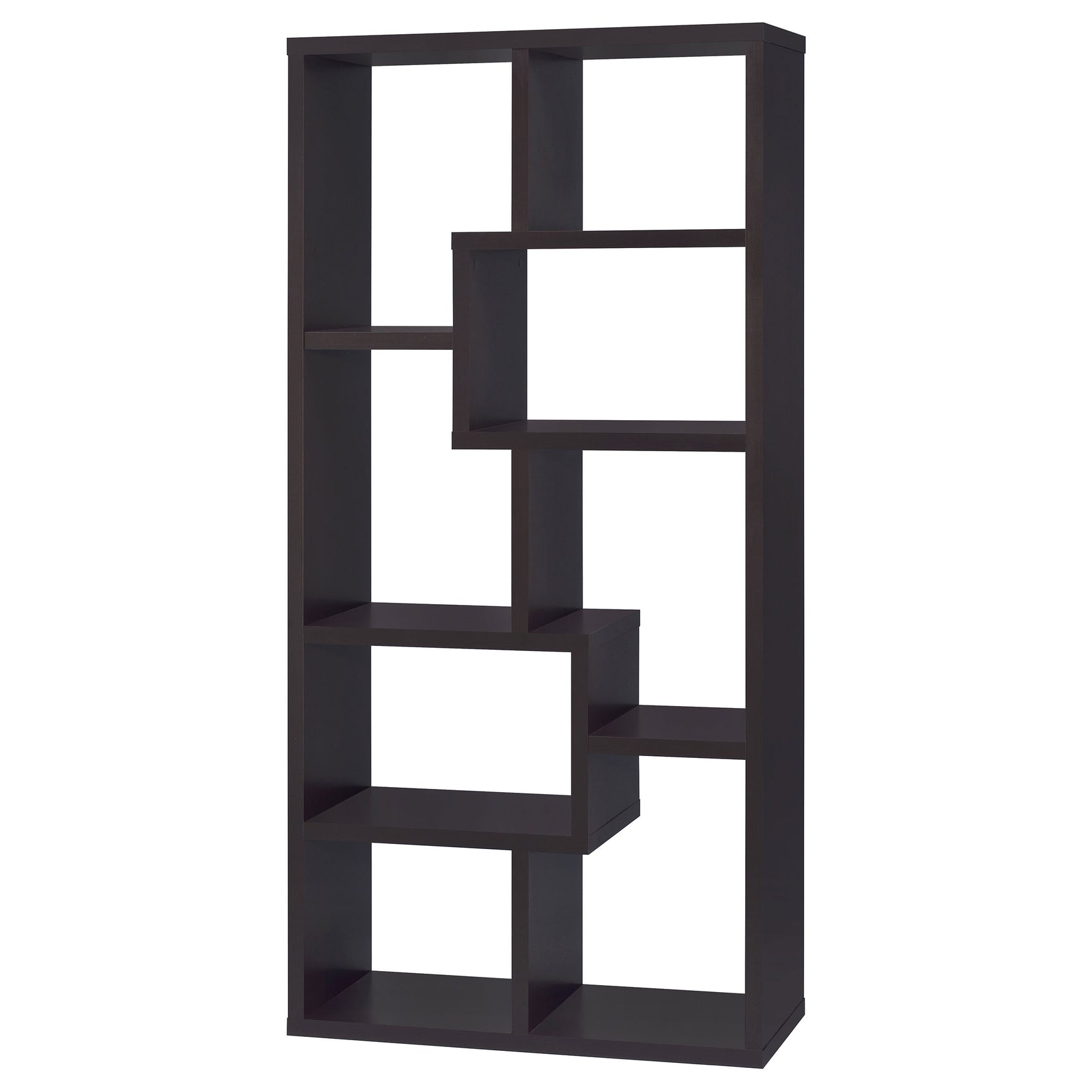 Theo 71-inch 6-shelf Bookshelf Cappuccino - Tampa Furniture Outlet