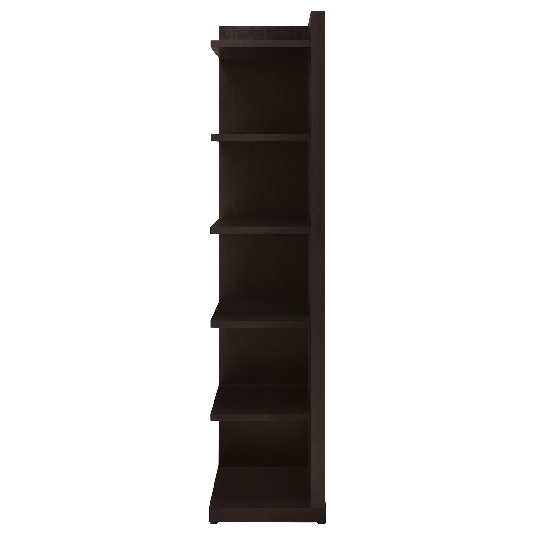 Alder 71-inch 6-shelf Corner Bookcase Cappuccino - Tampa Furniture Outlet