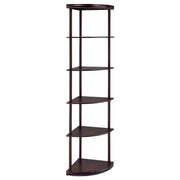 Tampa Furniture Outlet - Coaster - Bonwick 72-inch 5-shelf Corner Bookshelf Cappuccino - 800279