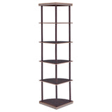 Bonwick 72-inch 5-shelf Corner Bookshelf Cappuccino - Tampa Furniture Outlet