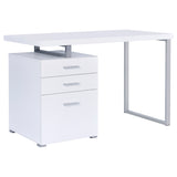 Tampa Furniture Outlet - Coaster - Brennan 47-inch 3-drawer Office Computer Desk White - 800325